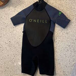 O'Neill Black and Navy Short Sleeve Wetsuit - toddler size 6